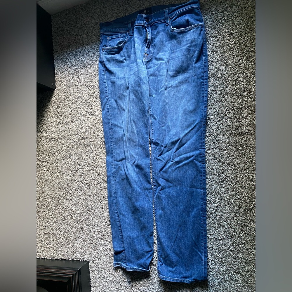 7 For All Mankind Men's Blue Jeans